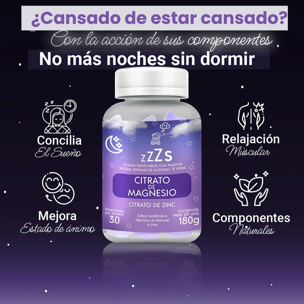 Gummy Citrato De Magnesio - 60 Gomas Masticables